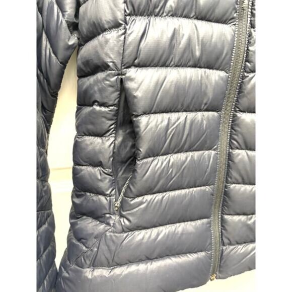 Patagonia Black Puffer Coat Hood Down Full Zip Women's S READ Netplus Shell - Picture 6 of 11